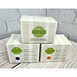 🆕 3! Scentsy 25 Watt Light Bulbs Replacements Lot NIB New